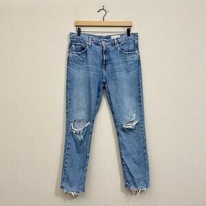 AG ADRIANO GOLDSCHMIED Ex-Boyfriend Jeans Womens Sz 29 Blue Slouchy Slim Grunge